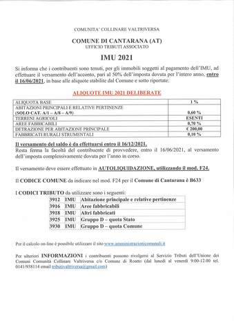 Avviso IMU 2021